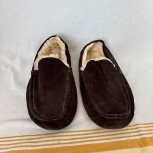 UGG Dark Brown Suede Slip-On Loafers